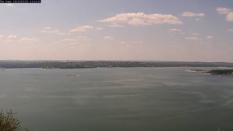Lake Travis webcam, September 30, 2015 1:20 PM CT