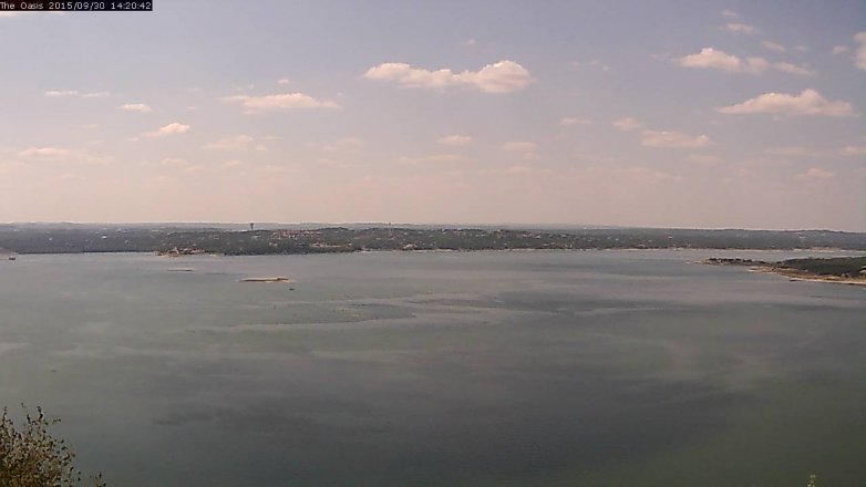 Lake Travis webcam, September 30, 2015 1:25 PM CT