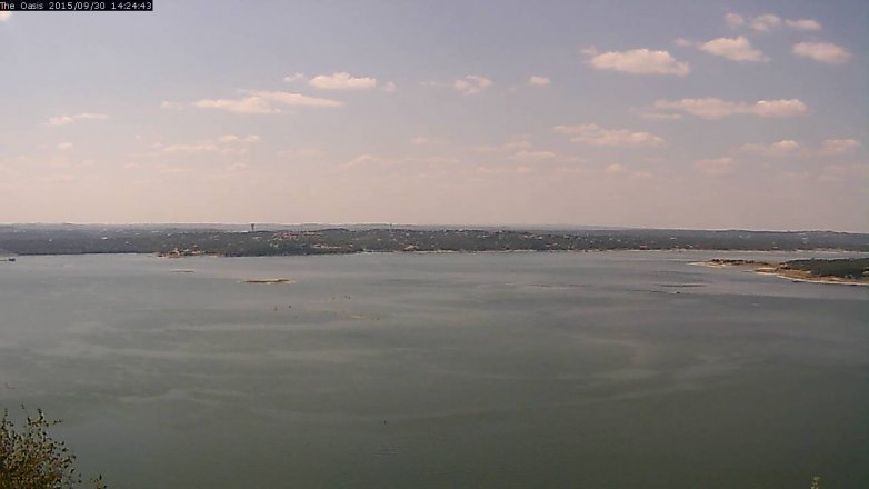Lake Travis webcam, September 30, 2015 1:30 PM CT