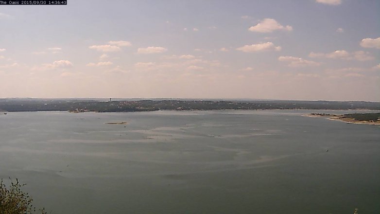 Lake Travis webcam, September 30, 2015 1:40 PM CT