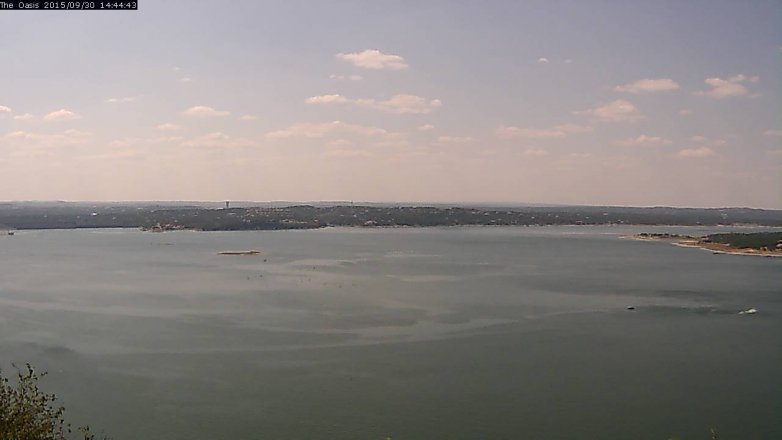 Lake Travis webcam, September 30, 2015 1:50 PM CT