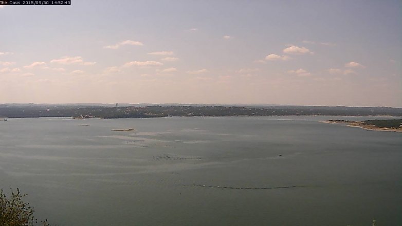 Lake Travis webcam, September 30, 2015 2:00 PM CT