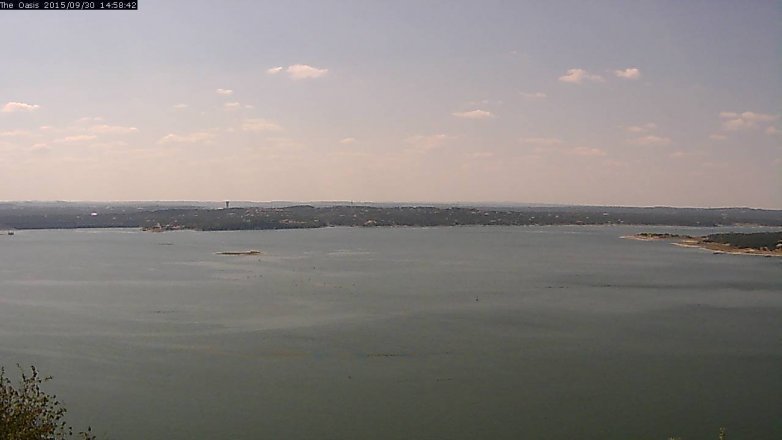 Lake Travis webcam, September 30, 2015 2:05 PM CT