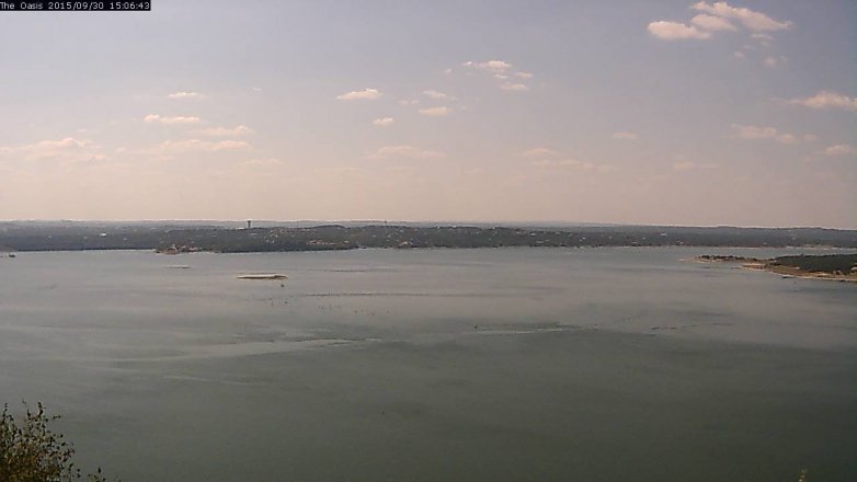 Lake Travis webcam, September 30, 2015 2:10 PM CT