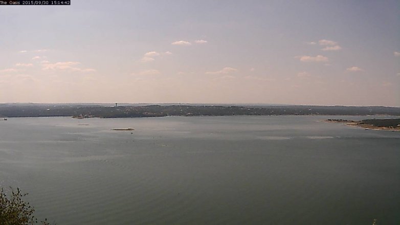 Lake Travis webcam, September 30, 2015 2:20 PM CT