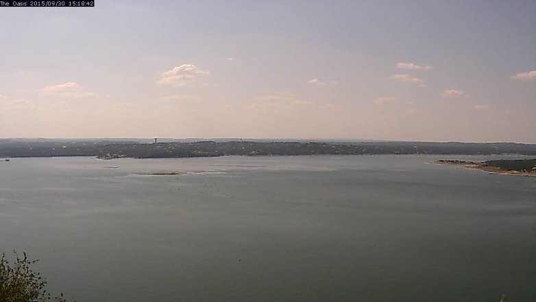 Lake Travis webcam, September 30, 2015 2:25 PM CT