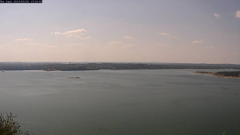 Lake Travis webcam, September 30, 2015 2:30 PM CT