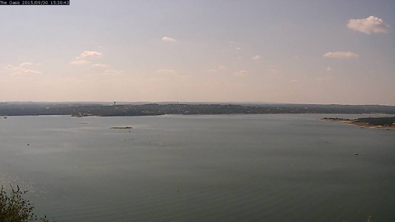Lake Travis webcam, September 30, 2015 2:35 PM CT