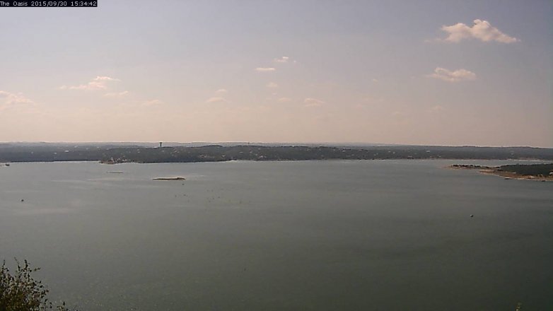 Lake Travis webcam, September 30, 2015 2:40 PM CT