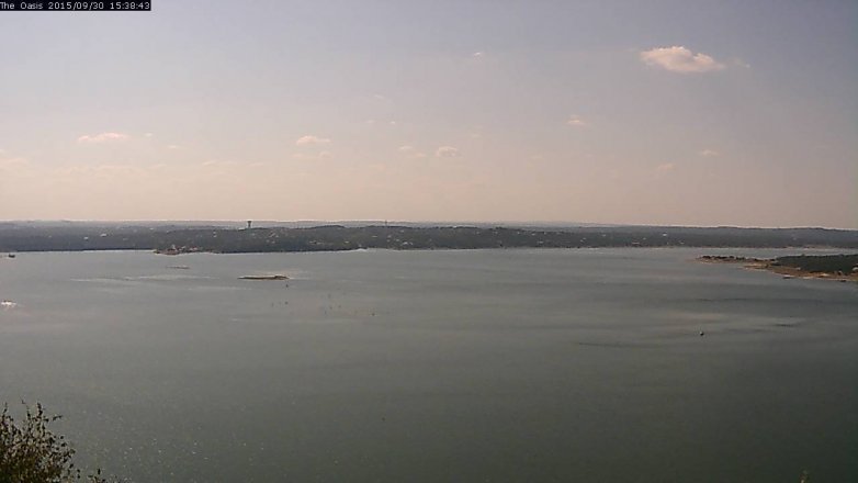 Lake Travis webcam, September 30, 2015 2:45 PM CT
