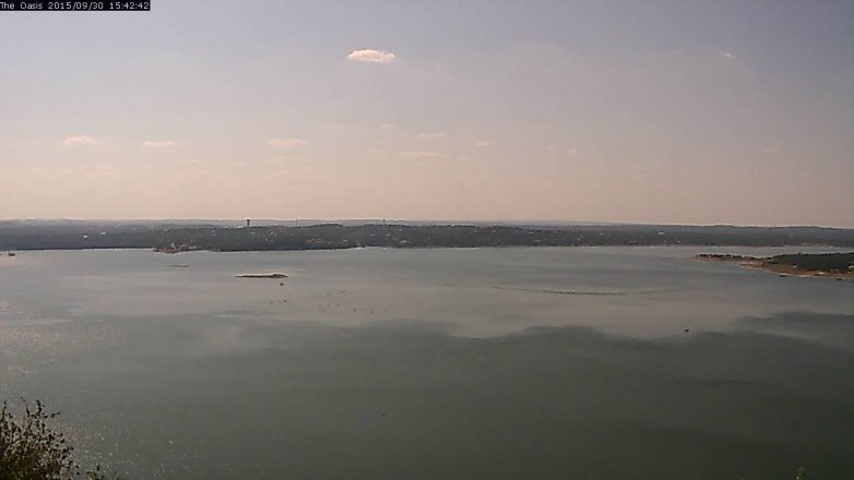 Lake Travis webcam, September 30, 2015 2:50 PM CT