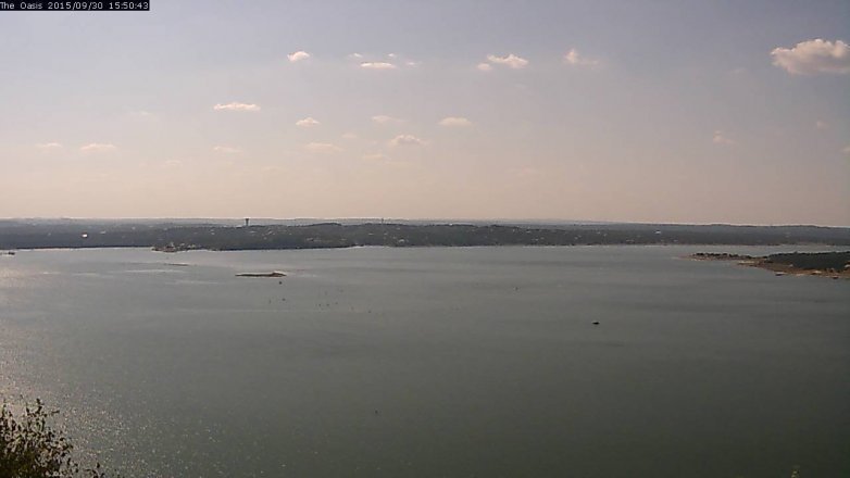 Lake Travis webcam, September 30, 2015 2:55 PM CT