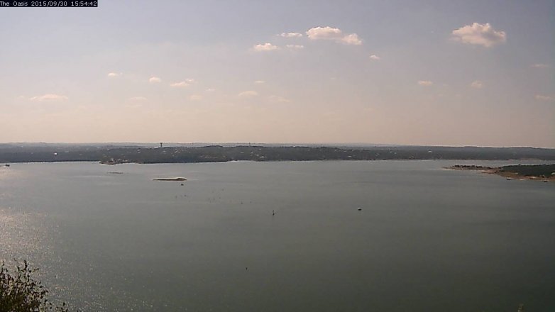 Lake Travis webcam, September 30, 2015 3:00 PM CT