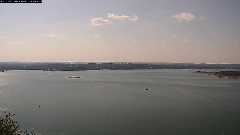 Lake Travis webcam, September 30, 2015 3:05 PM CT