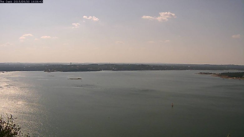 Lake Travis webcam, September 30, 2015 3:15 PM CT