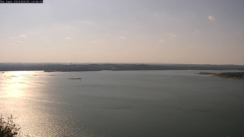 Lake Travis webcam, September 30, 2015 3:40 PM CT