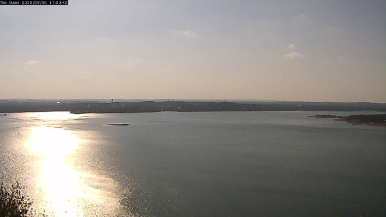 Lake Travis webcam, September 30, 2015 4:05 PM CT