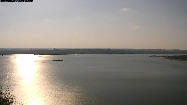 Lake Travis webcam, September 30, 2015 4:10 PM CT