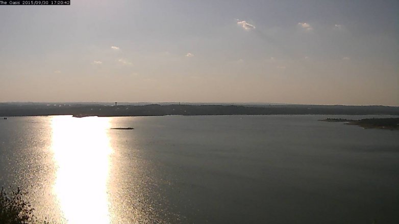 Lake Travis webcam, September 30, 2015 4:25 PM CT