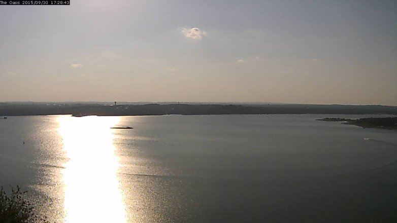 Lake Travis webcam, September 30, 2015 4:35 PM CT