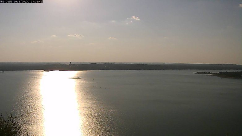 Lake Travis webcam, September 30, 2015 4:45 PM CT