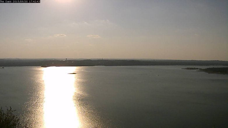 Lake Travis webcam, September 30, 2015 4:50 PM CT