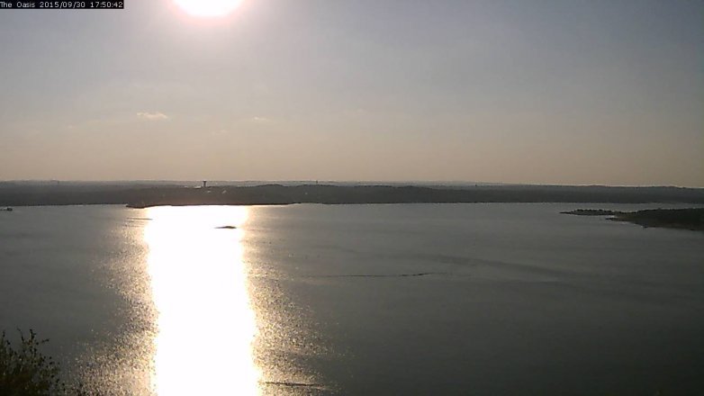 Lake Travis webcam, September 30, 2015 4:55 PM CT