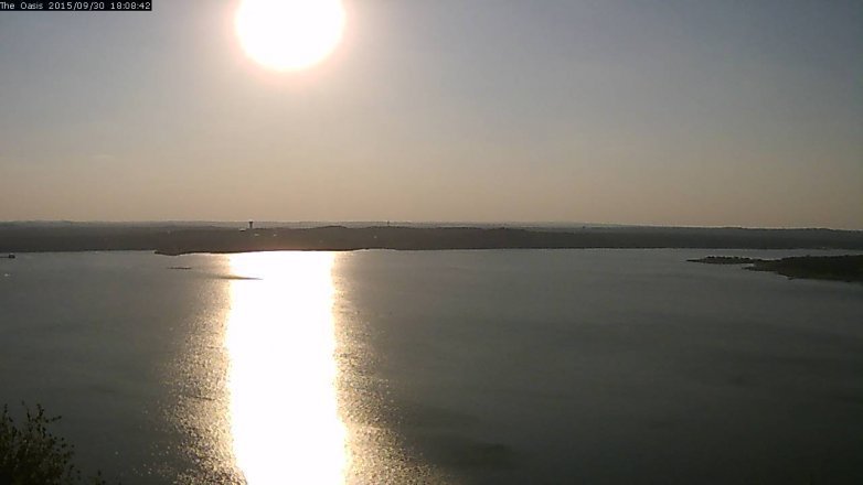 Lake Travis webcam, September 30, 2015 5:15 PM CT