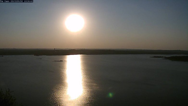 Lake Travis webcam, September 30, 2015 5:45 PM CT