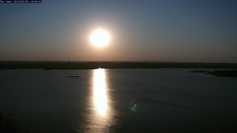 Lake Travis webcam, September 30, 2015 5:55 PM CT