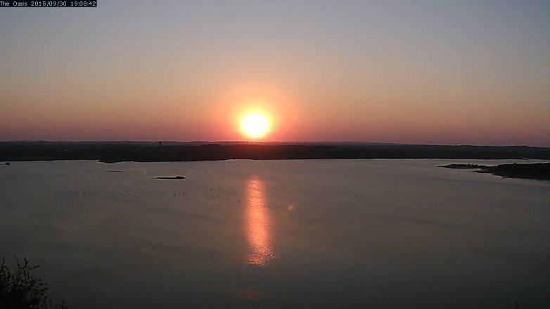 Lake Travis webcam, September 30, 2015 6:15 PM CT