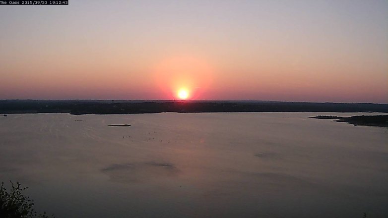 Lake Travis webcam, September 30, 2015 6:20 PM CT