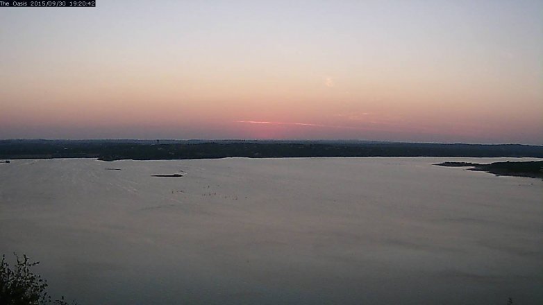 Lake Travis webcam, September 30, 2015 6:25 PM CT