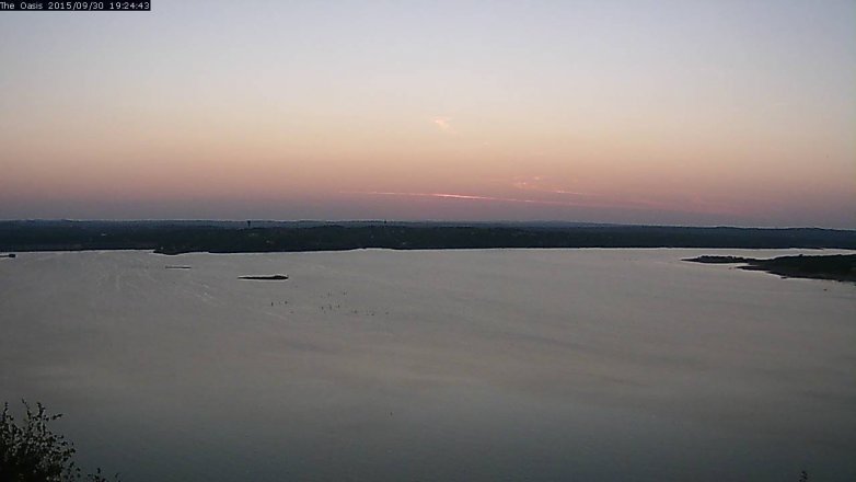 Lake Travis webcam, September 30, 2015 6:30 PM CT