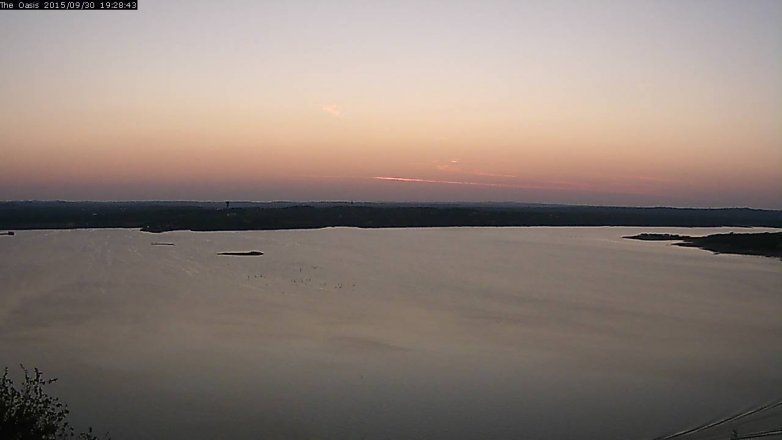 Lake Travis webcam, September 30, 2015 6:35 PM CT
