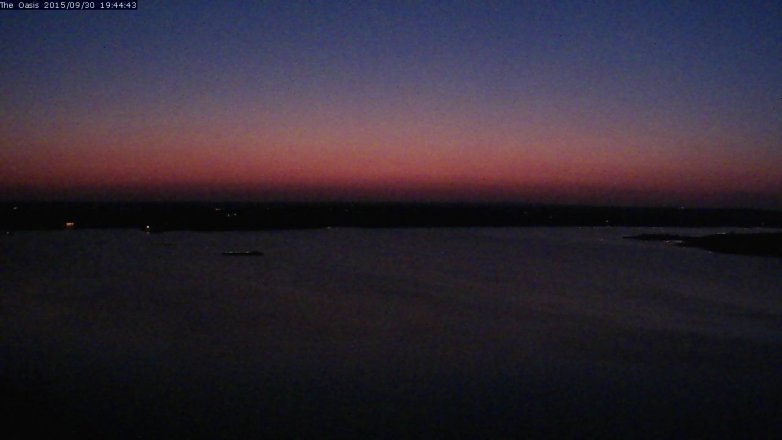 Lake Travis webcam, September 30, 2015 6:50 PM CT