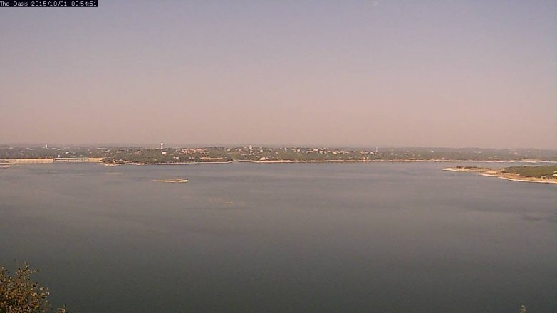 Lake Travis webcam, October 1, 2015 9:00 AM CT