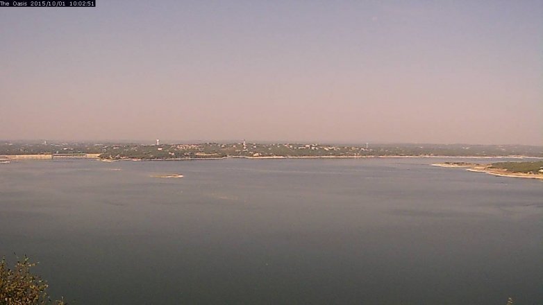 Lake Travis webcam, October 1, 2015 9:10 AM CT