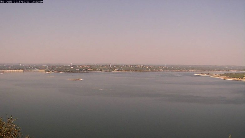 Lake Travis webcam, October 1, 2015 9:30 AM CT