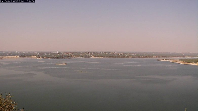 Lake Travis webcam, October 1, 2015 9:40 AM CT