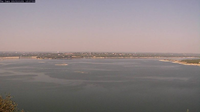 Lake Travis webcam, October 1, 2015 9:45 AM CT