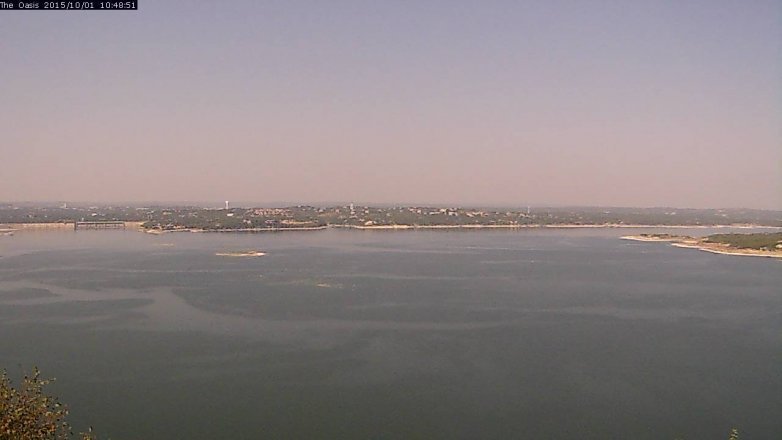 Lake Travis webcam, October 1, 2015 9:55 AM CT
