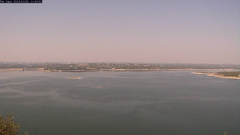 Lake Travis webcam, October 1, 2015 10:10 AM CT