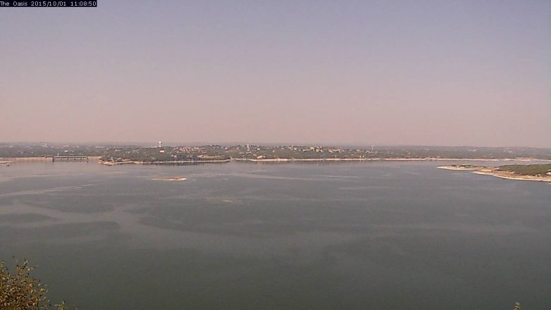 Lake Travis webcam, October 1, 2015 10:15 AM CT