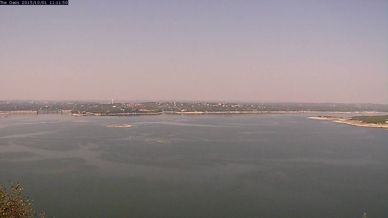 Lake Travis webcam, October 1, 2015 10:25 AM CT