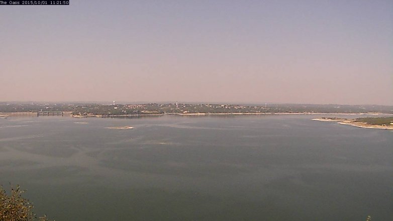 Lake Travis webcam, October 1, 2015 10:30 AM CT