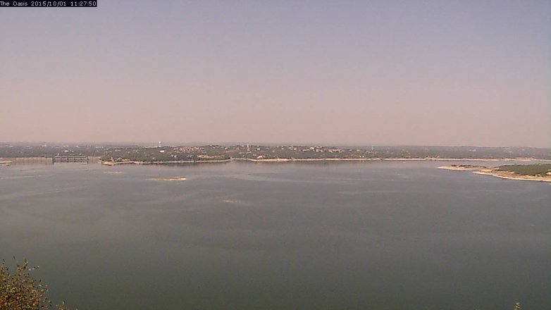 Lake Travis webcam, October 1, 2015 10:35 AM CT