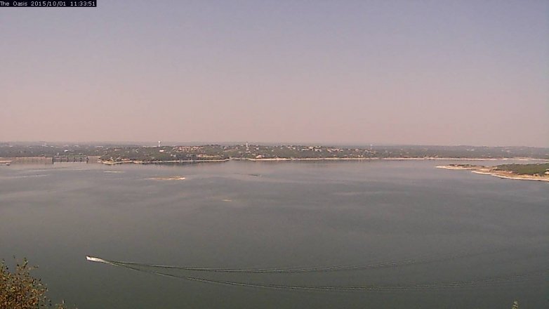 Lake Travis webcam, October 1, 2015 10:40 AM CT