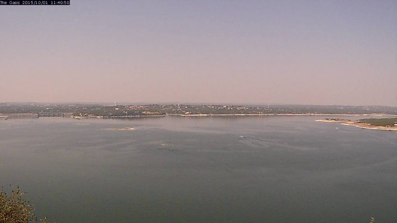 Lake Travis webcam, October 1, 2015 10:45 AM CT