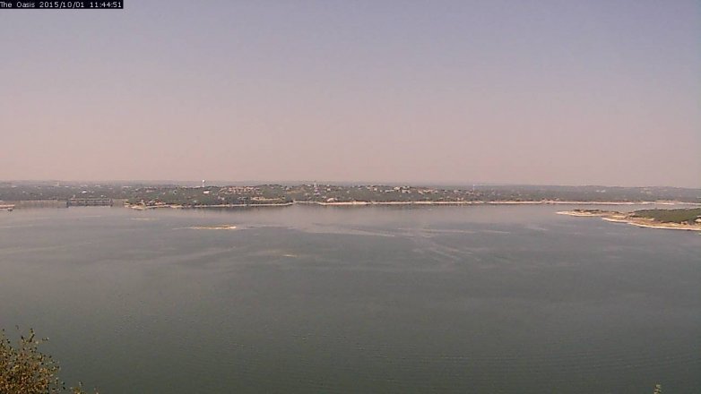 Lake Travis webcam, October 1, 2015 10:50 AM CT